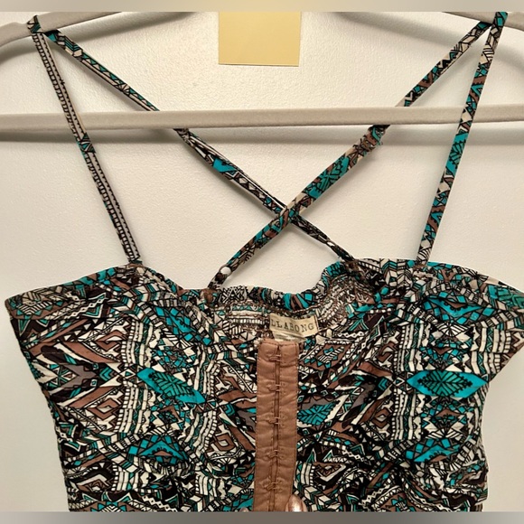 Billibong Aztec Print Ruched Bodice SunDress - Picture 5 of 10